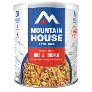 Rice & Chicken freeze dried food in a #10 can - Mountain House