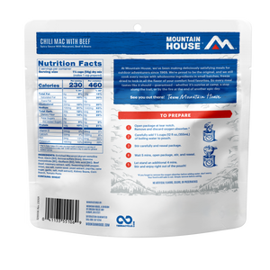 Chili Mac with Beef freeze dried food - Mountain House