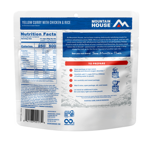 Yellow Curry with Chicken & Rice freeze dried food - Mountain House