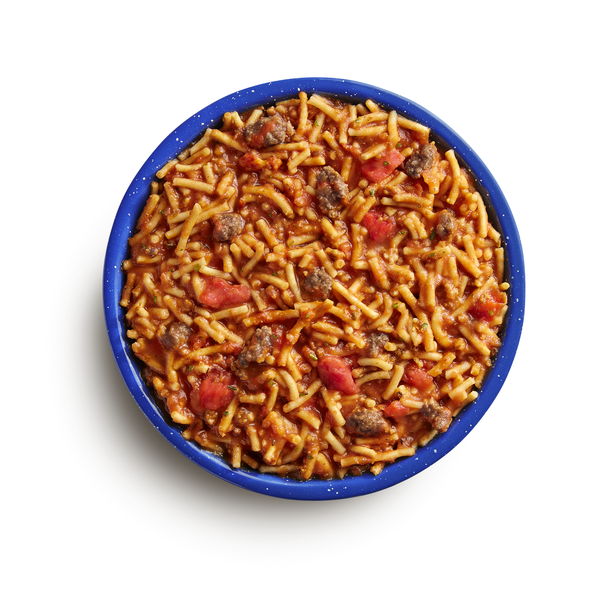 Spaghetti with Beef Marinara freeze dried food in a #10 can - Mountain House