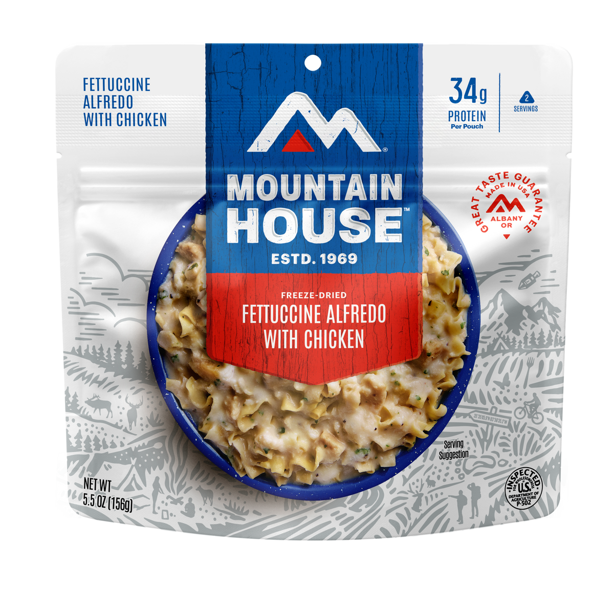Fettuccine Alfredo with Chicken freeze dried food - Mountain House