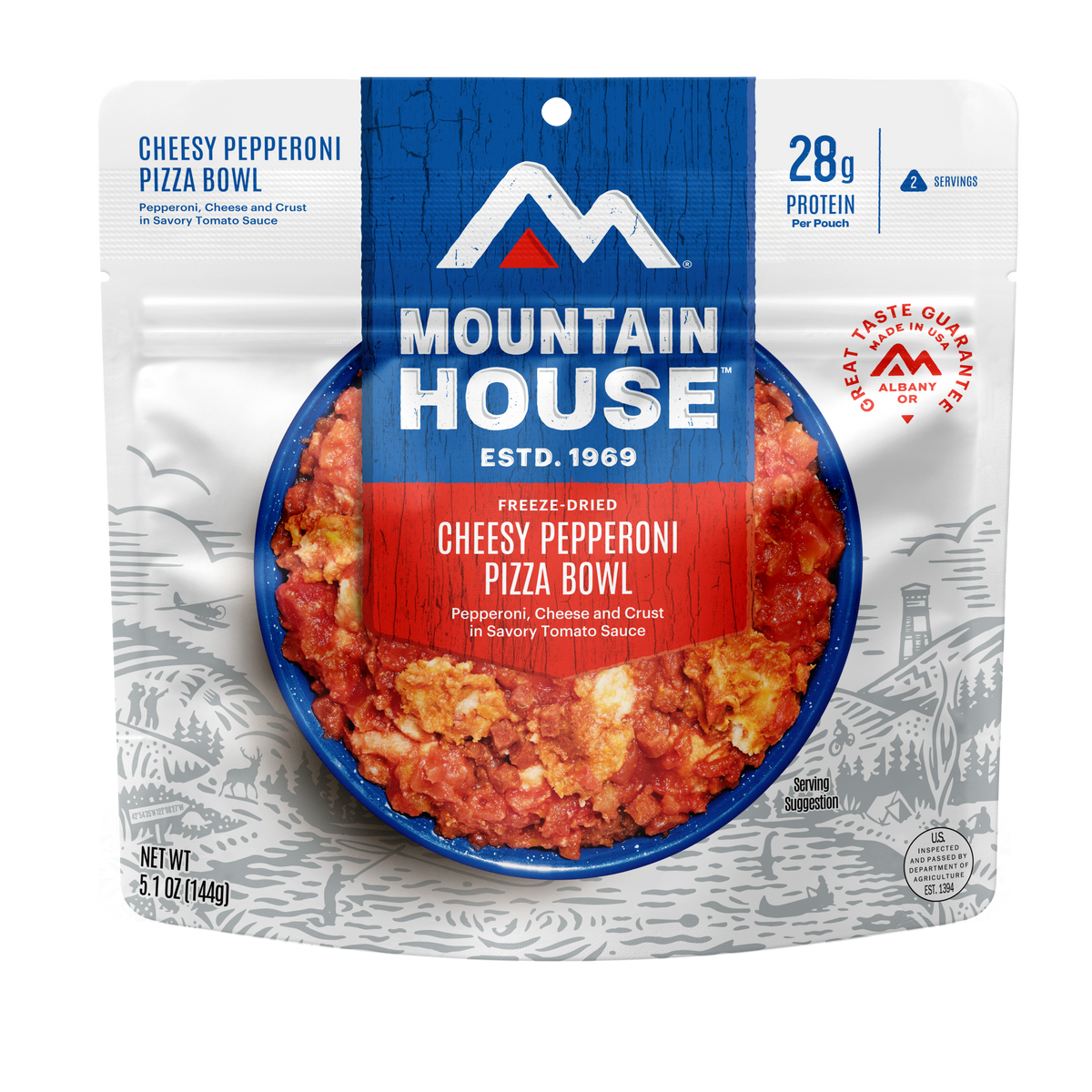 Cheesy Pepperoni Pizza Bowl freeze dried food - Mountain House