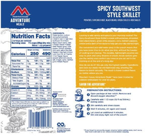Spicy Southwest Style Skillet freeze dried food - Mountain House