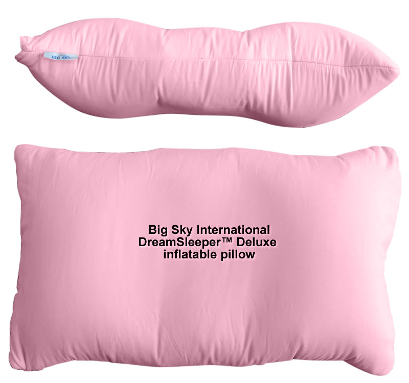 DreamNation(TM) DreamSleeper(TM) Deluxe inflatable pillow with mattress strap