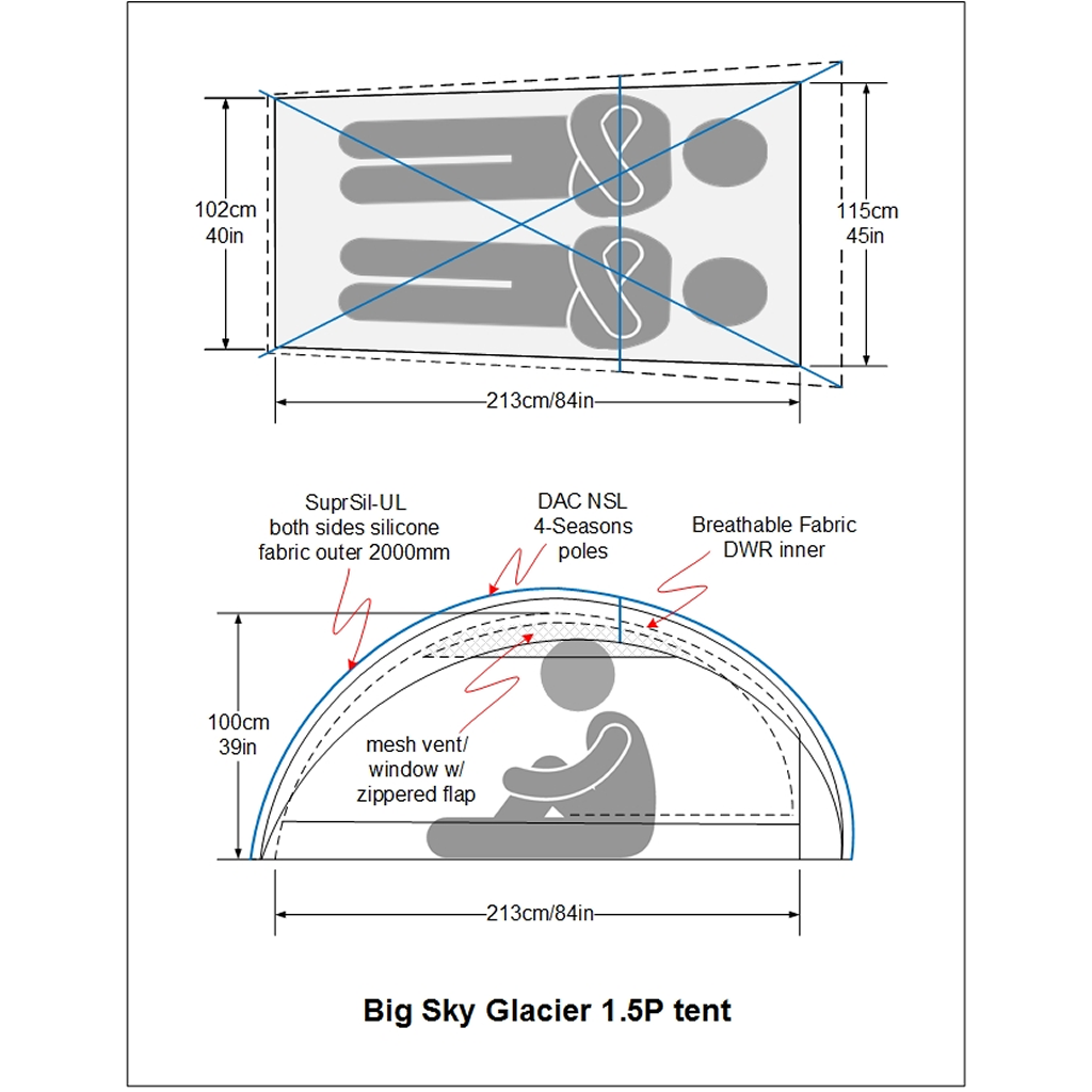 Big Sky Glacier 1.5P tent